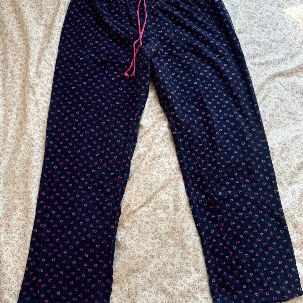Sonoma Blue Lounge Pants with Pink Heart Design